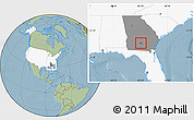 Savanna Style Location Map of ZIP code 31774, highlighted country, highlighted state, hill shading