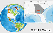 Physical Location Map of ZIP code 31775, highlighted country, highlighted state