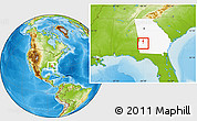 Physical Location Map of ZIP code 31777, highlighted state