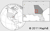 Blank Location Map of ZIP code 31780, highlighted country, highlighted state