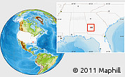 Physical Location Map of ZIP code 31780, highlighted country, highlighted county