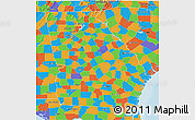 Political 3D Map of Georgia