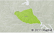 Physical 3D Map of Elbert County, lighten, semi-desaturated