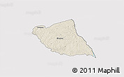 Shaded Relief 3D Map of Elbert County, cropped outside