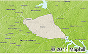 Shaded Relief 3D Map of Elbert County, physical outside