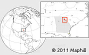 Blank Location Map of Elbert County, highlighted parent region