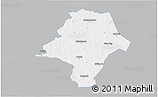 Gray 3D Map of Emanuel County, single color outside