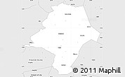 Silver Style Simple Map of Emanuel County
