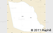 Classic Style Simple Map of Evans County, single color outside