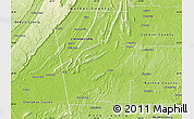 Physical Map of Floyd County