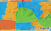 Political 3D Map of Gilmer County