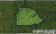 Satellite 3D Map of Gilmer County, darken
