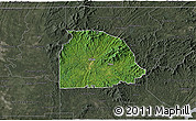 Satellite 3D Map of Gilmer County, darken, semi-desaturated