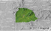 Satellite 3D Map of Gilmer County, lighten, desaturated