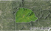 Satellite 3D Map of Gilmer County, semi-desaturated