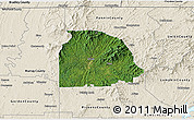 Satellite 3D Map of Gilmer County, shaded relief outside