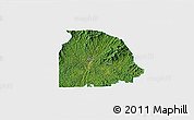 Satellite 3D Map of Gilmer County, single color outside