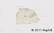 Shaded Relief 3D Map of Gilmer County, cropped outside