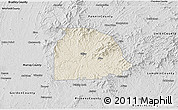 Shaded Relief 3D Map of Gilmer County, desaturated