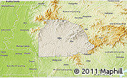 Shaded Relief 3D Map of Gilmer County, physical outside