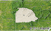 Shaded Relief 3D Map of Gilmer County, satellite outside