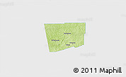 Physical 3D Map of Haralson County, single color outside