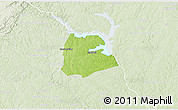 Physical 3D Map of Hart County, lighten