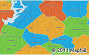 Political 3D Map of Jackson County