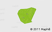 Physical 3D Map of Jenkins County, single color outside