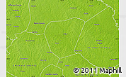 Physical Map of Jenkins County