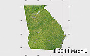 Satellite Map of Georgia, cropped outside