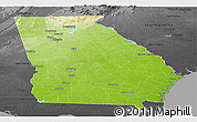 Physical Panoramic Map of Georgia, darken, desaturated
