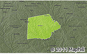 Physical 3D Map of Putnam County, darken, semi-desaturated