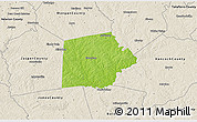 Physical 3D Map of Putnam County, shaded relief outside