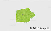 Physical 3D Map of Putnam County, single color outside