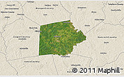 Satellite 3D Map of Putnam County, shaded relief outside