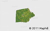 Satellite 3D Map of Putnam County, single color outside
