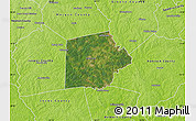 Satellite Map of Putnam County, physical outside