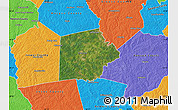 Satellite Map of Putnam County, political outside