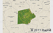 Satellite Map of Putnam County, shaded relief outside