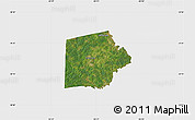 Satellite Map of Putnam County, single color outside