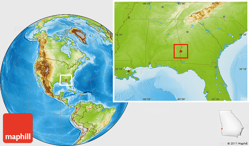 Physical Location Map of Quitman County