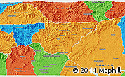 Political 3D Map of Rabun County