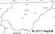 Blank Simple Map of Rabun County