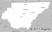 Gray Simple Map of Rabun County