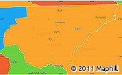 Political Simple Map of Rabun County