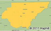 Savanna Style Simple Map of Rabun County