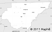 Silver Style Simple Map of Rabun County
