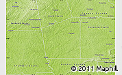 Physical Map of Troup County