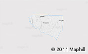 Silver Style 3D Map of Upson County, single color outside